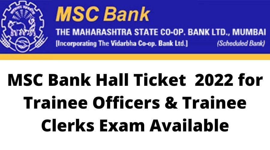 MSC Bank Hall Ticket 2022